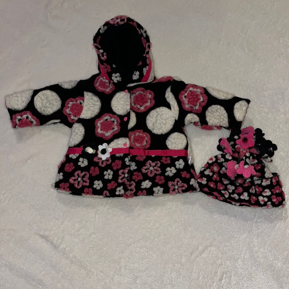 Corky & Company adorable coat and hat size 12 months